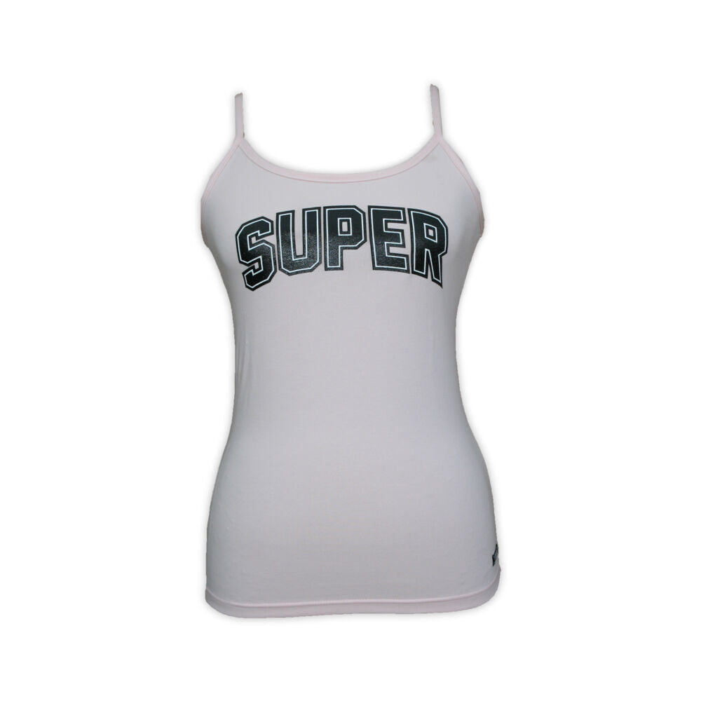Women's two-piece cotton sports underwear set - sports panties-spaghetti strap top - light pink - M-0