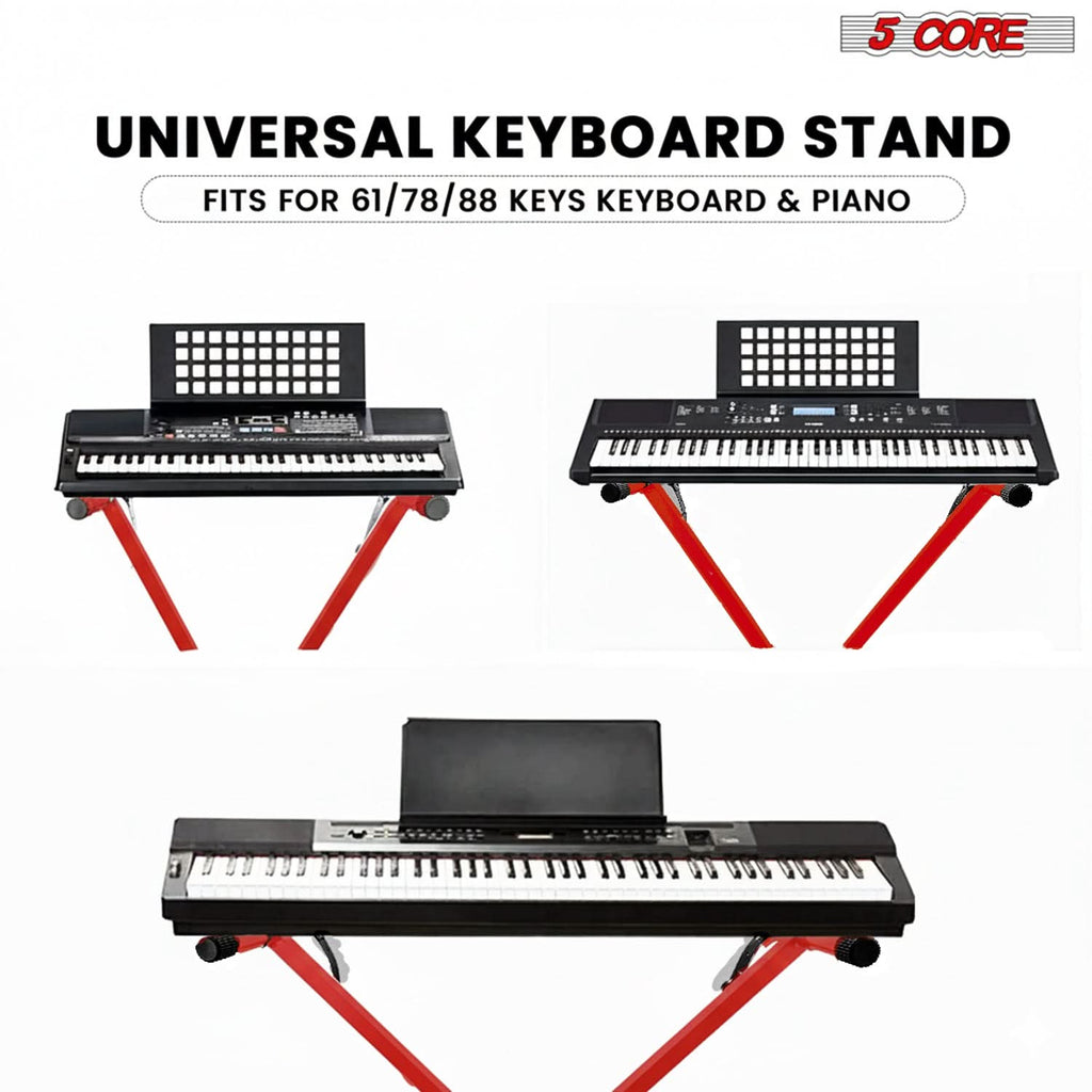 5 Core Keyboard Stand X Shape Height Adjustable Foldable Portable Key Board DJ Controller Stands-3