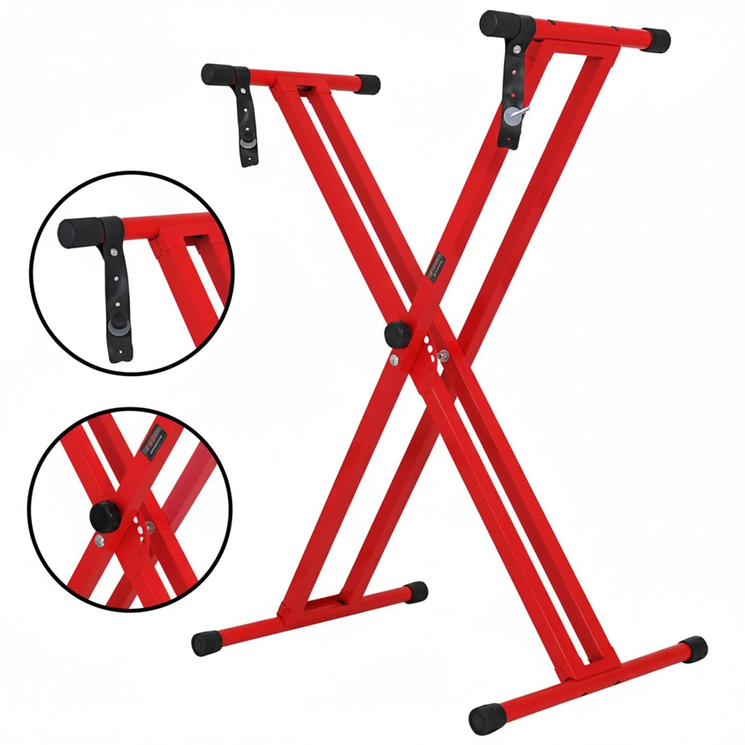 5 Core Keyboard Stand Dual X Shape Adjustable Foldable Portable Key Board DJ Controller Stands-0