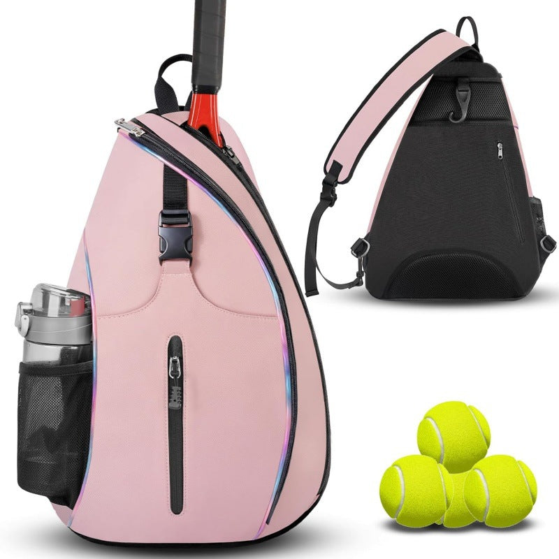 NNEDSZ Pink Badminton Tennis Backpack - Multi-Racket Sports Bag with Shoulder Strap (Fits 2 Midsize Rackets)-0
